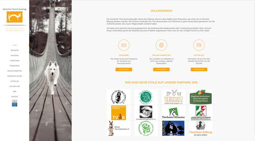 Screenshot Webseite Deutscher Tierschutzverlag