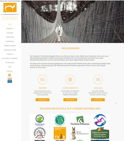 Website des Deutschen Tierschutzschutzverlags